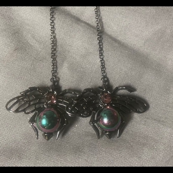 Iridescent Flying Insect Statement Earrings - Picture 3 of 8